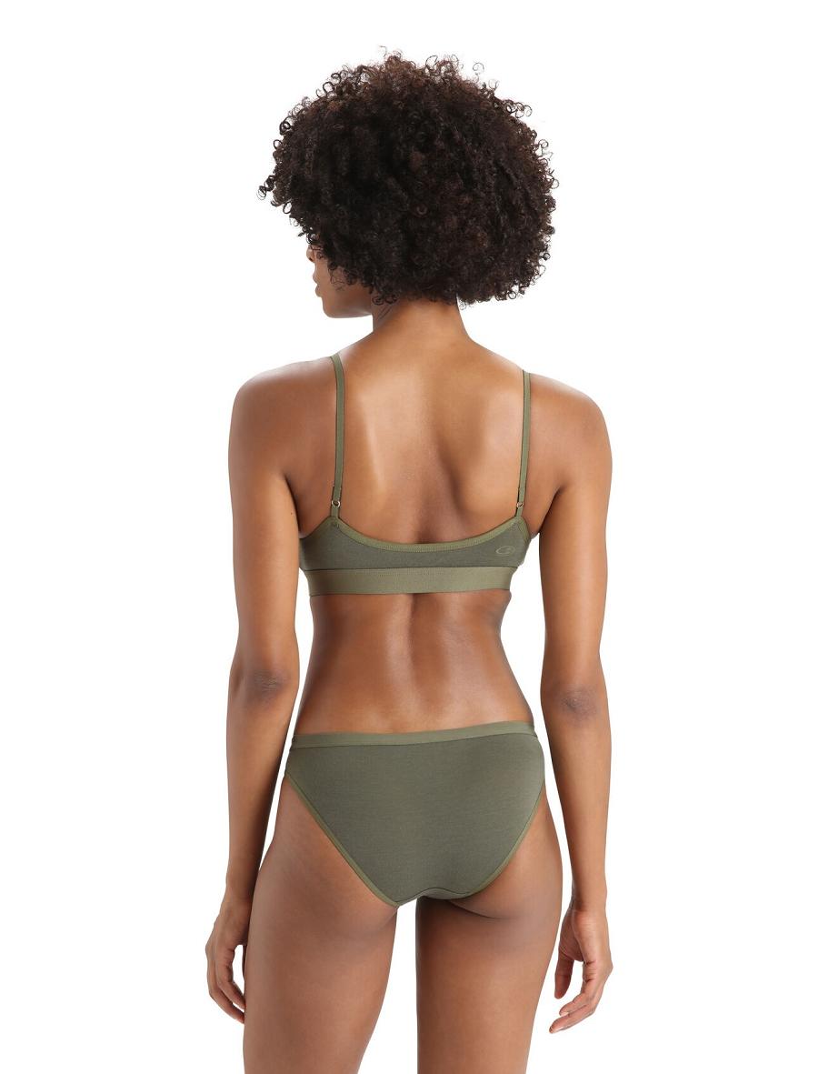 Soutien Gorge Icebreaker Merino Siren Femme Vert Olive | FR 1819CTVE